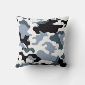 グレートーン軍隊迷彩柄装飾用クッション クッション (裏面)