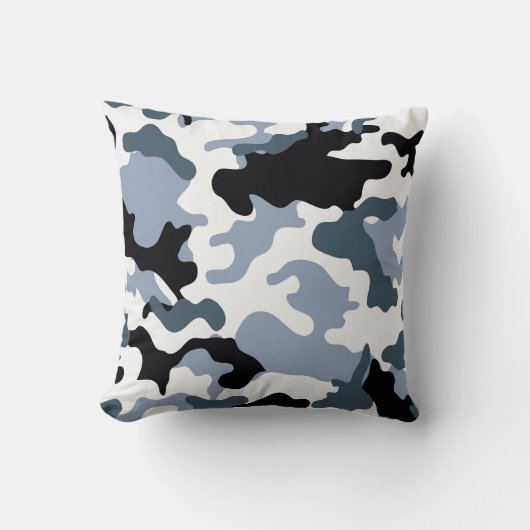 グレートーン軍隊迷彩柄装飾用クッション クッション (正面)