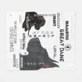 グレート威厳のあるダネス フリースブランケット (正面(横))