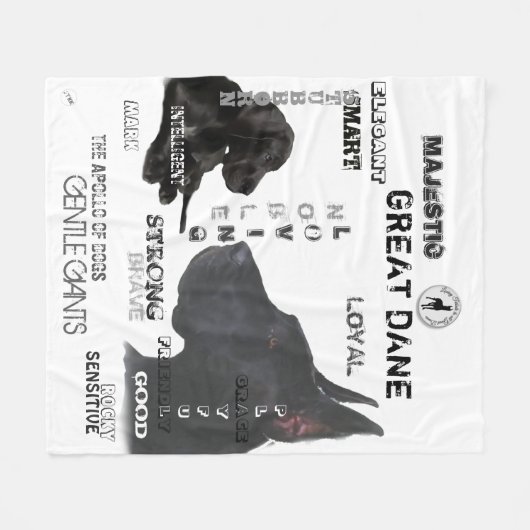 グレート威厳のあるダネス フリースブランケット (正面(横))