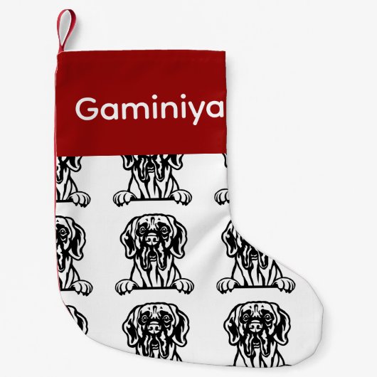 グレート犬カスタマイズソックスドッグソックス – Put Y スモールクリスマスストッキング (正面)