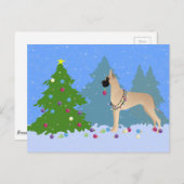 グレート飾・ダンは森の中のクリスマスツリー シーズンポストカード (正面/裏面)