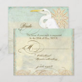 グレート・エグレット・コースト・ビーチ - 結婚式招待状 出欠カード (正面/裏面)