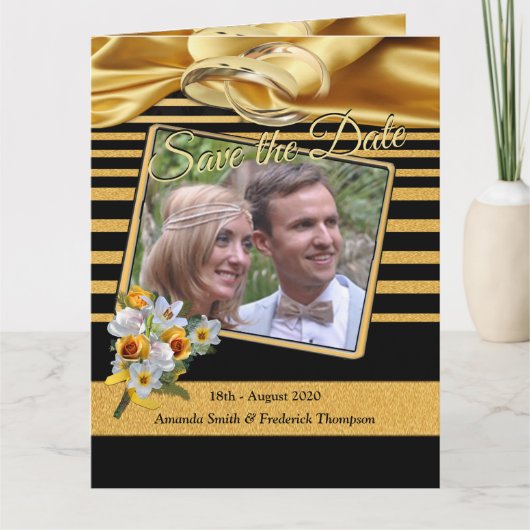 グレート・ギャツビー インスピレーション 保存日付のお知らせ カード (正面)