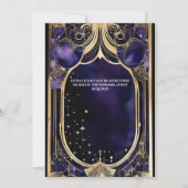 グレート・ギャツビー パープル ゴールド 1920年代 レトロ テーマ 招待状 (裏面)