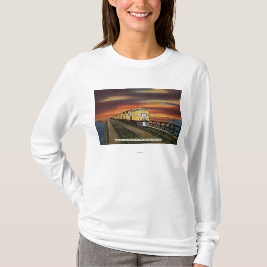 グレート・ソルト湖の鉄道締切り Tシャツ (正面)