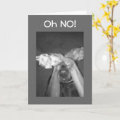 **グレート・ダンが「ハッピーバースデー」と言う** カード (黄色い花)