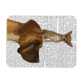 グレート・ダンとチワワ マグネット (横)