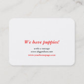 グレート・ダン名刺 名刺 (裏面)