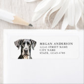 グレート・ダン差出人住所ラベル ラベル (インサイチュ)