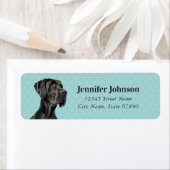 グレート・ダン差出人住所ラベル ラベル (インサイチュ)