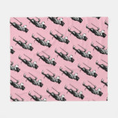 グレート・ダン抽象芸術・パターン フリースブランケット (正面(横))