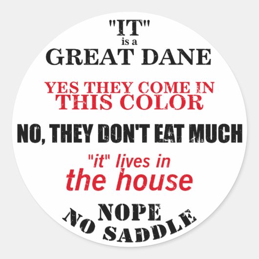 グレート・ダン歩くの回答 ラウンドシール (正面)