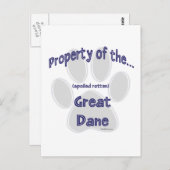 グレート・ダン特性 ポストカード (正面/裏面)