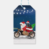 グレート・ダン犬クリスマスサンタクロース ギフトタグ (裏面)