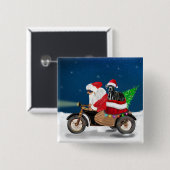 グレート・ダン犬クリスマスサンタクロース 缶バッジ (正面&裏面)