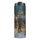 グレート・ダン雪そりのクリスマスデコール タンブラー (正面)