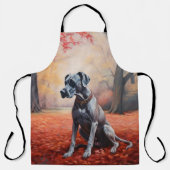 グレート・ダン・イン・紅葉秋 エプロン (正面)