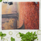 グレート・ダン・イン・紅葉秋 キッチンタオル (折り畳み)