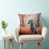 グレート・ダン・イン・紅葉秋 クッション (椅子)