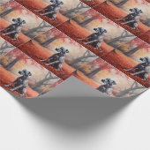 グレート・ダン・イン・紅葉秋 ラッピングペーパー (角)