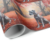 グレート・ダン・イン・紅葉秋 ラッピングペーパー (ロールコーナー)