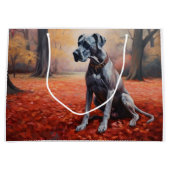 グレート・ダン・イン・紅葉秋 ラージペーパーバッグ (正面)