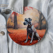 グレート・ダン・イン・紅葉秋 缶バッジ (インサイチュ)