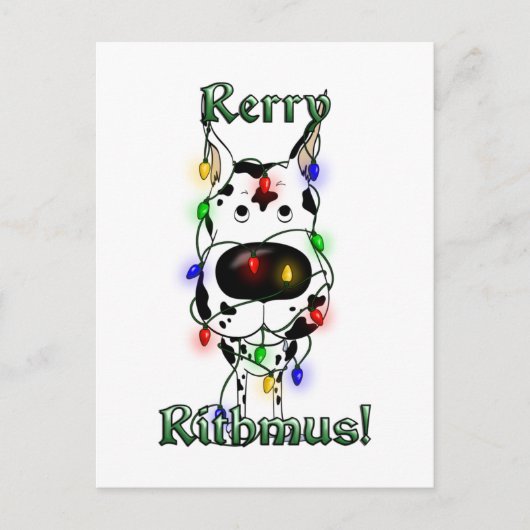 グレート・ダン・クリスマスライト シーズンポストカード (正面)