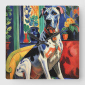 グレート・ダン スクエア壁時計 (正面)