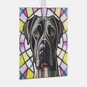 グレート・ダン「ステンドグラス」 ガラスオーナメント (正面右)