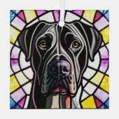 グレート・ダン「ステンドグラス」 ガラスオーナメント (裏面)