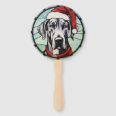 グレート・ダン・ステンドグラス・クリスマス ハンドファン (裏面)