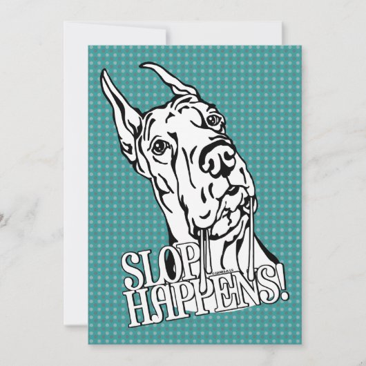 グレート・ダン・スロップがBWを発生 招待状 (正面)