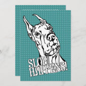 グレート・ダン・スロップがBWを発生 招待状 (正面/裏面)