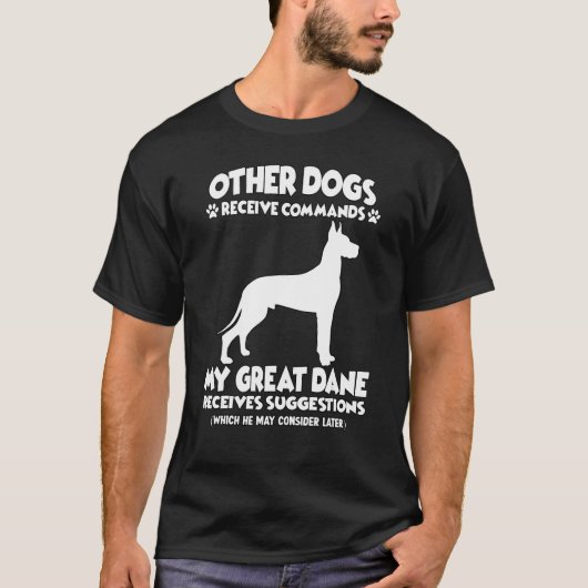 グレート・ダン・トレーニング・犬のオーナー Tシャツ (正面)