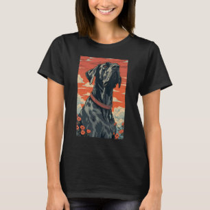 グレート・ダン・ドッグ日本の・エステティック浮世絵5 Tシャツ