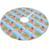 グレート・ダン・ドッグ・バレンタイン・トラック ブラッシュドポリエステルツリースカート (アングル)