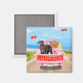 グレート・ダン・ドッグ・バレンタイン・トラック マグネット (正面/裏面)