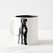 グレート・ダン・バディーズ ツートーンマグカップ (正面左)