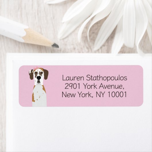 グレート・ダン・ファウネキン・ドッグ ラベル (インサイチュ)