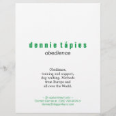 グレート・ダン・フライヤー チラシ (裏面)