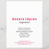 グレート・ダン・フライヤー チラシ (裏面)