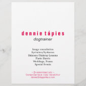 グレート・ダン・フライヤー チラシ (裏面)