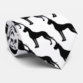 グレート・ダン・ブラック・シルエット ネクタイ (ロール)