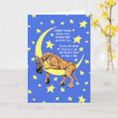 グレート・ダン・ブリンドル・トゥインクル カード (黄色い花)