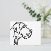 グレート・ダン・ヘッド・スケッチ ポストカード (スタンド正面)