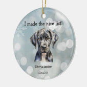 「グレート・ダン」ペットのクリスマスオーナメント セラミックオーナメント (左)