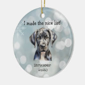 「グレート・ダン」ペットのクリスマスオーナメント セラミックオーナメント (左)