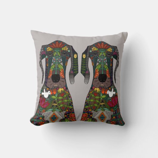 グレート・ダン・ラブグレー クッション (正面)